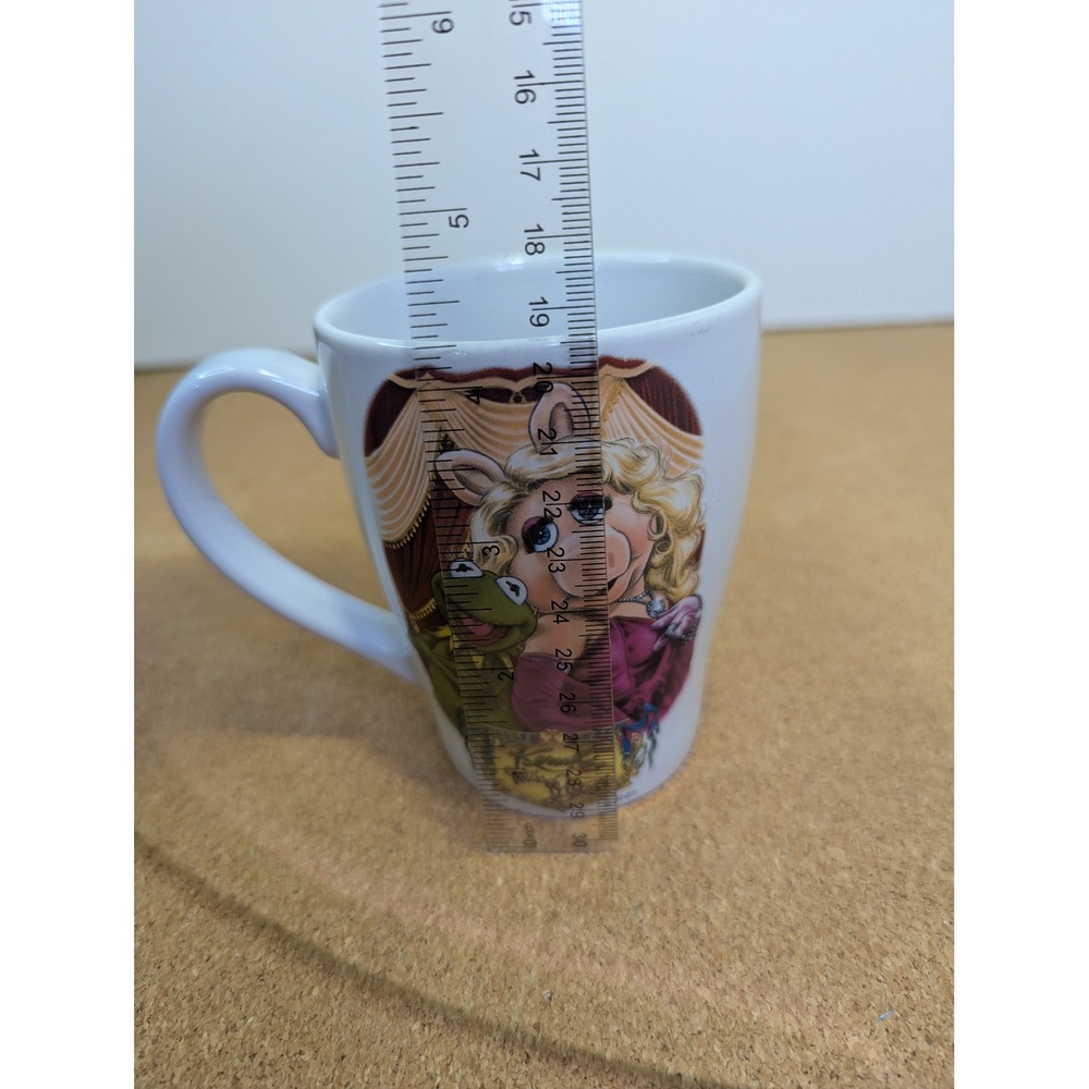 Disney Store Muppets Kermit and Miss Piggy Coffee Mug White Ceramic Cup 4in - Picture 5 of 7